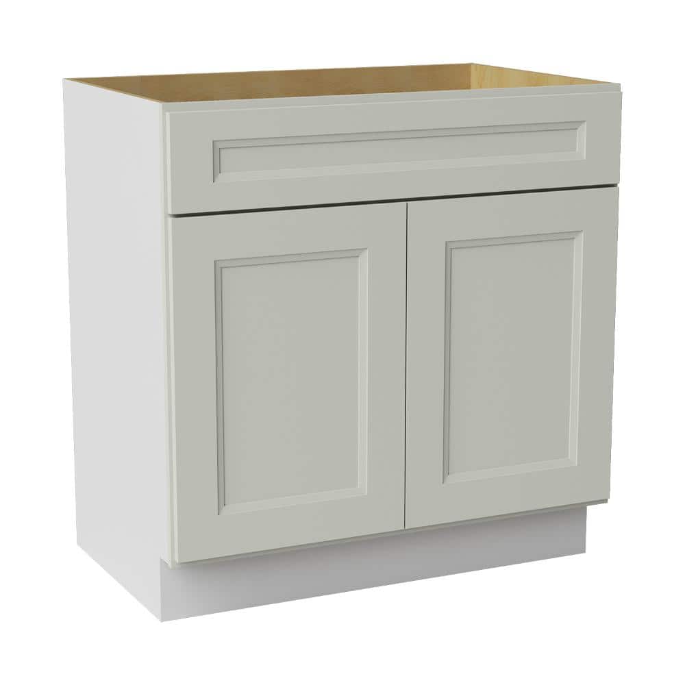 30 in. W x 21 in. D x 34.5 in. H Ready to Assemble Double Shaker Sink Base Bath Cabinet in Laguna Grey price history on PriceWatchPro