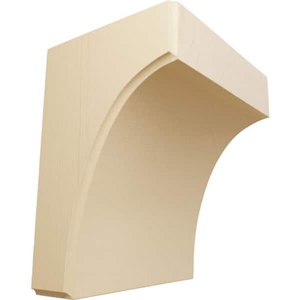 Ekena Millwork 4 in. x 5-1/2 in. x 6 in. Unfinished Maple Clarksville Corbel