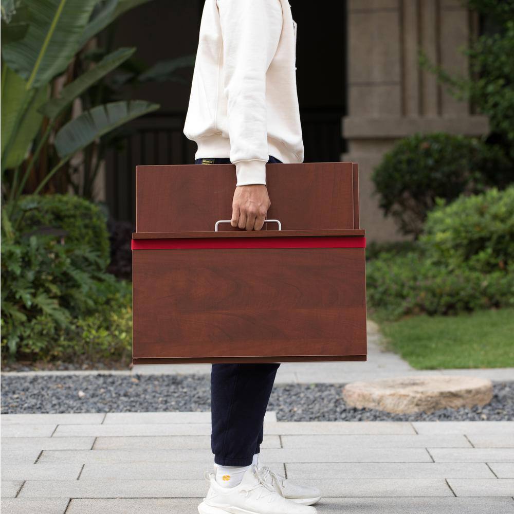 Cherry Foldable Tabletop Portable Lectern for Workspace