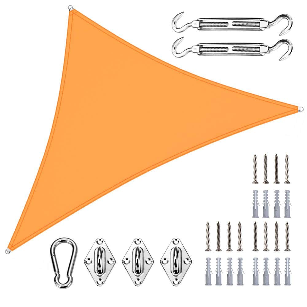 12 ft. x 12 ft. x 12 ft. Triangle Waterproof Shade Sail with Hardware Kit-Yellow price history on PriceWatchPro