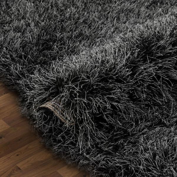 High Pile Rug Runner Rug Hallway Bedroom Shaggy Fluffy Faux Fur Monochrome