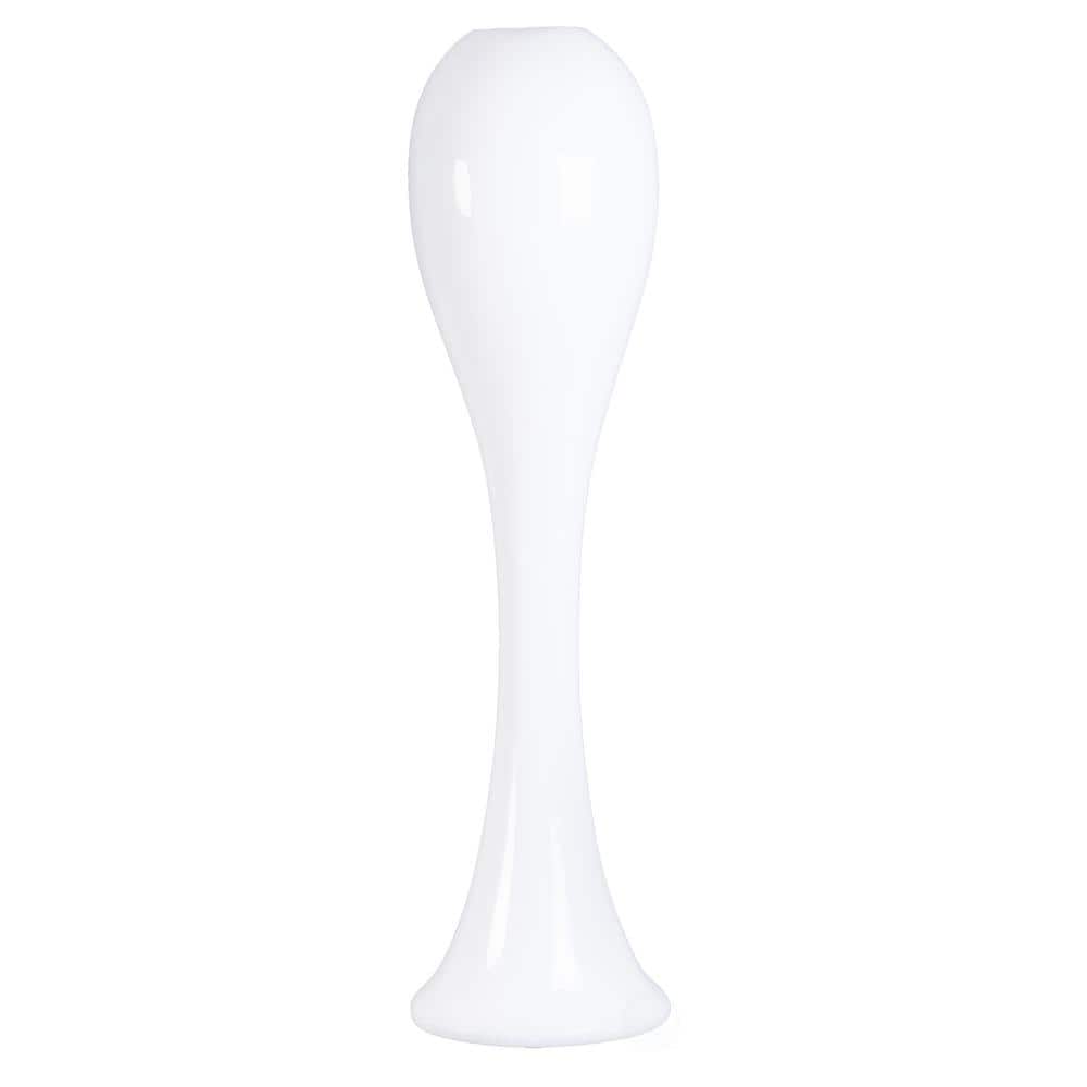 Oversized White Fiberglass Modern Floor Vase