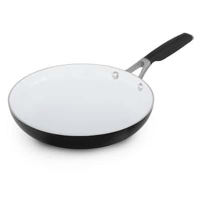 Select 10 in. Aluminum Ceramic Nonstick Frying Pan in Black and White