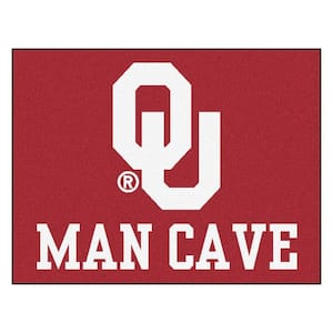 University of Oklahoma Red Man Cave 3 ft. x 4 ft. Area Rug