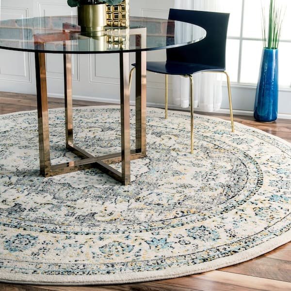 Verona Vintage Persian Gray Doormat 3 ft. x 5 ft. Oval Rug