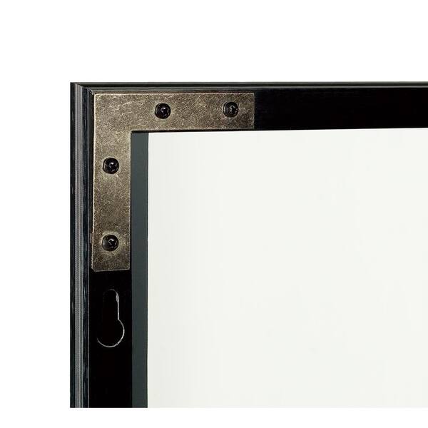 22 in. W x 65 in. H Rectangular Framed Wall-Mounted Full Length Standing  Bathroom Vanity Mirror in Black for Bedroom W-Sun-14 - The Home Depot