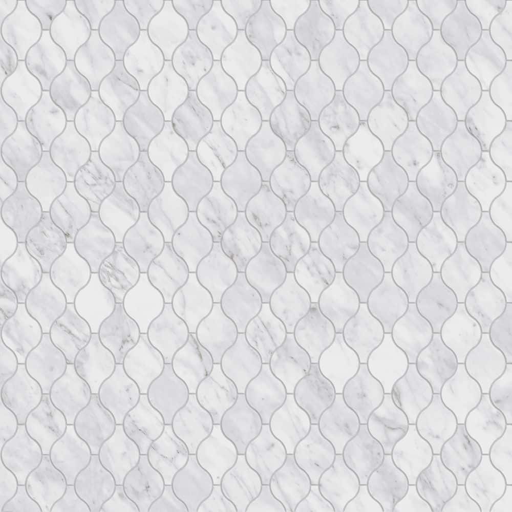 Impero Classic Arabesque 13 in. x 12.625 in. Marble Look Porcelain Mosaic Floor and Wall Tile (5.68 sq. ft./Case) price history on PriceWatchPro