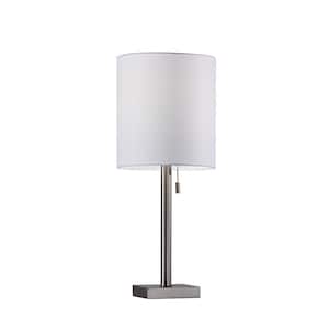 22 in. Brushed Steel Table Lamp