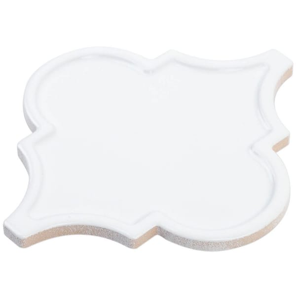 Vintage Lantern White 6.25 in. x 0.31 in. Ceramic Tile Sample
