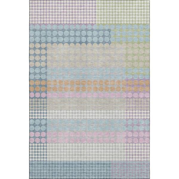 Mayfield Premium Machine Washable Abstract AMF2445 Sky 9 ft. x 12 ft. Area Rug