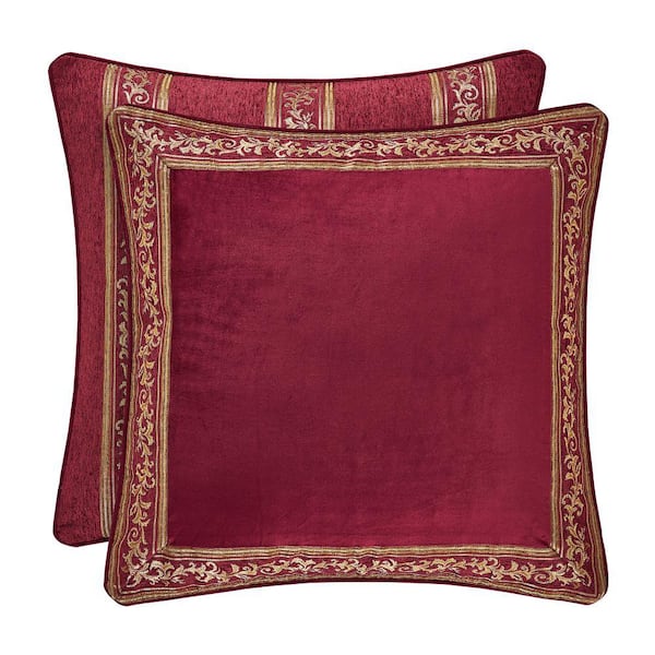 Unbranded Matilda Crimson Polyester Euro Sham 26x26 in.