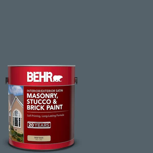 1 gal. #N490-6 Calligraphy Satin Interior/Exterior Masonry, Stucco and Brick Paint