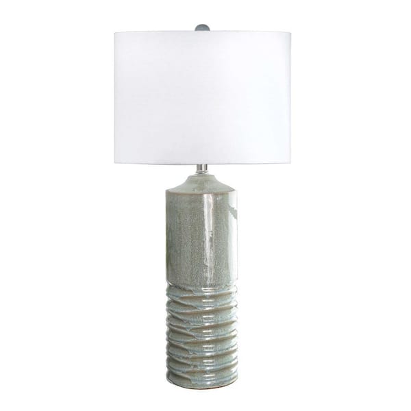 nuLOOM Garland 10 in. Blue Contemporary Table Lamp with Shade