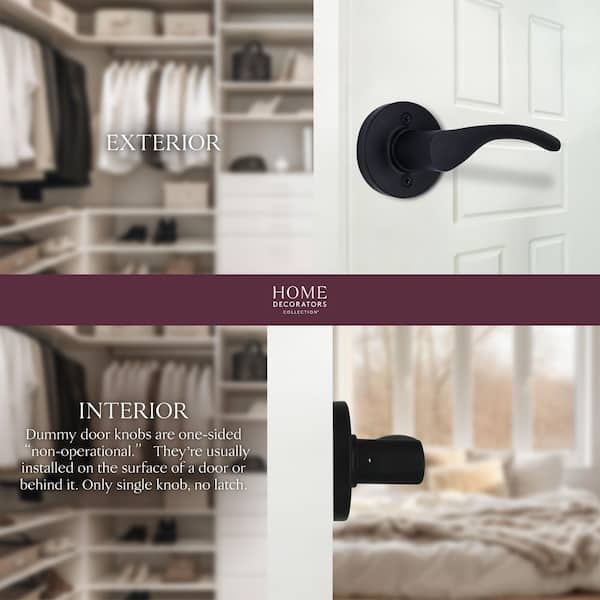 Primrose Matte Black Right-Handed Dummy Door Lever