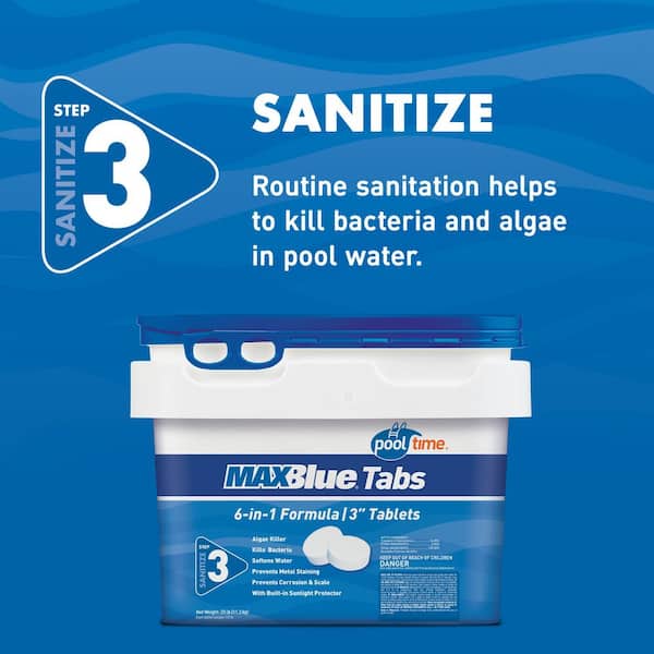 Pool Time - Chlorinating MAXBlue 25 lbs. 3 in. Tablets