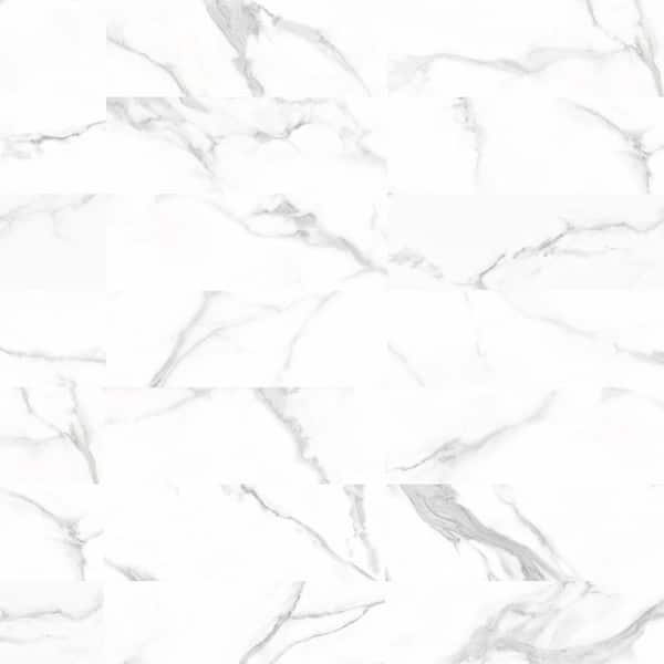 Jeffrey Court Statuario White 8 in. x 24 in. Matte Subway Ceramic Wall Tile (1.29 sq. ft./Each)