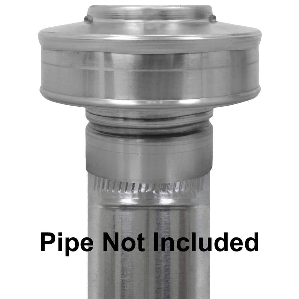 3 in. Dia Aluminum Vent Pipe Cap in Mill Finish