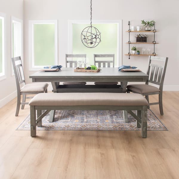 Powell Company Krause Weathered Grey Oak Veneer 6-Piece
