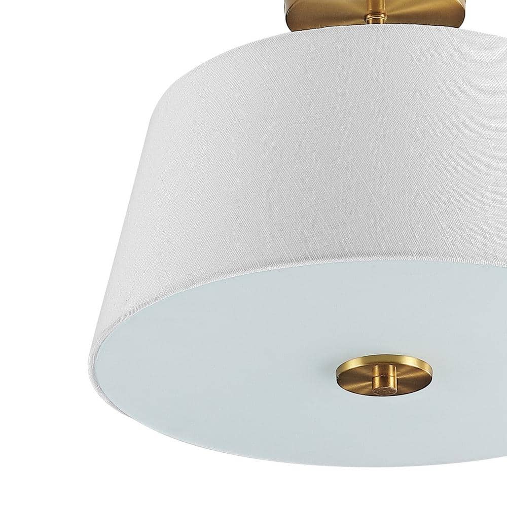 Isabella 15" Gold Brass LED Flush Mount Ceiling Light
