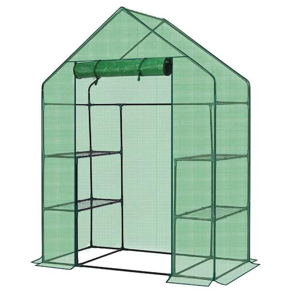 56 in. W x 29 in. D x 77 in. H PE-Covered Portable Greenhouse