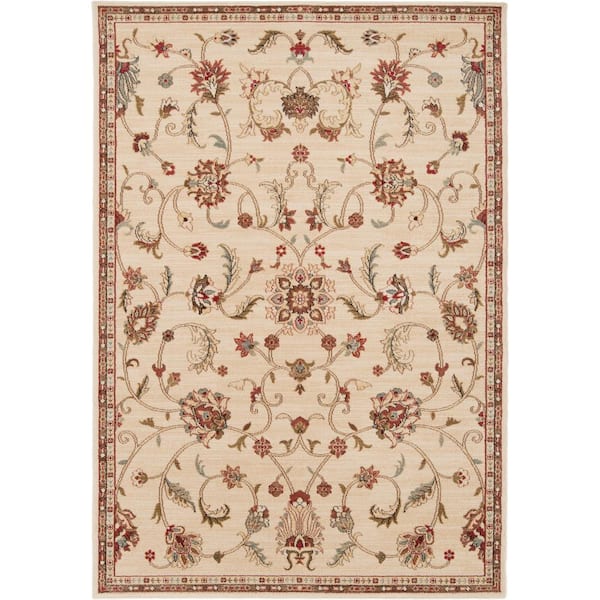 Livabliss Sabin Beige 5 ft. x 8 ft. Indoor Area Rug