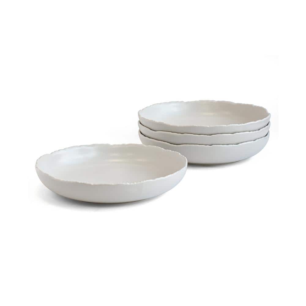 Over and Back 36 fl. Oz. Beige Stoneware Dinner Bowls (set of 4) 932054