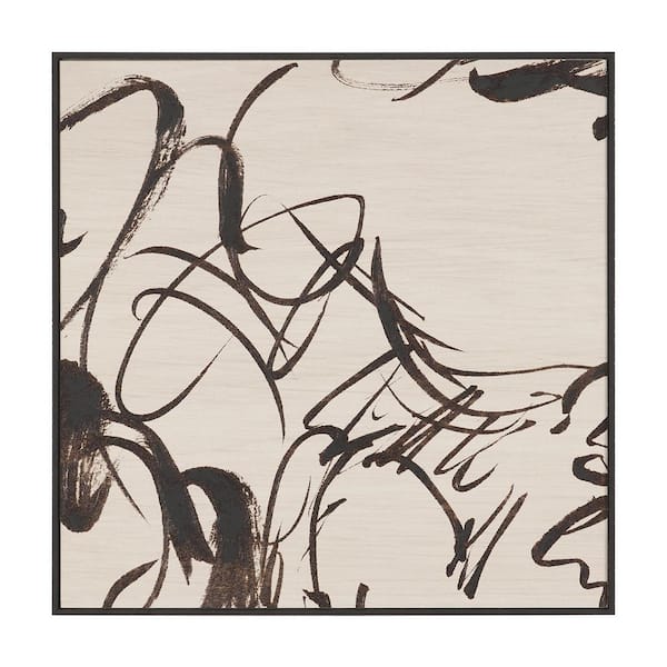 Sculptured Chaos I Closed Framed Painting I 1-Piece Art Print 24.6 in. x 2.8 in. x 24.6 in.