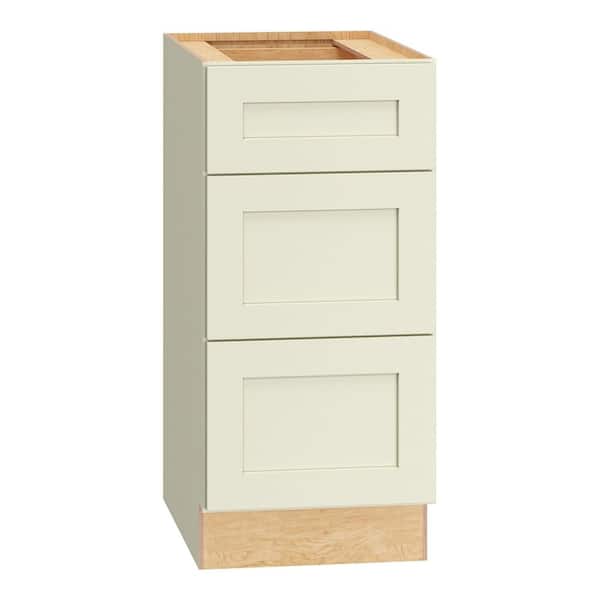 QuickShip Cottage 15 in. W x 21 in. D x 32.5 in. H Assembled Plywood Shaker Bath Drawer Base Cabinet in Starlight