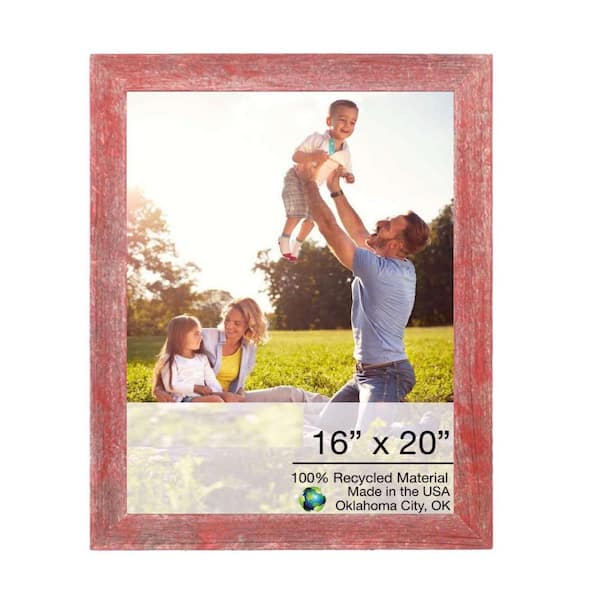 Josephine 16 in. x 20 in. Rustic Red Picture Frame