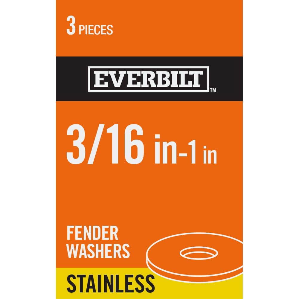 Everbilt 3/16 in. x 1 in. Metallic Stainless Steel Fender