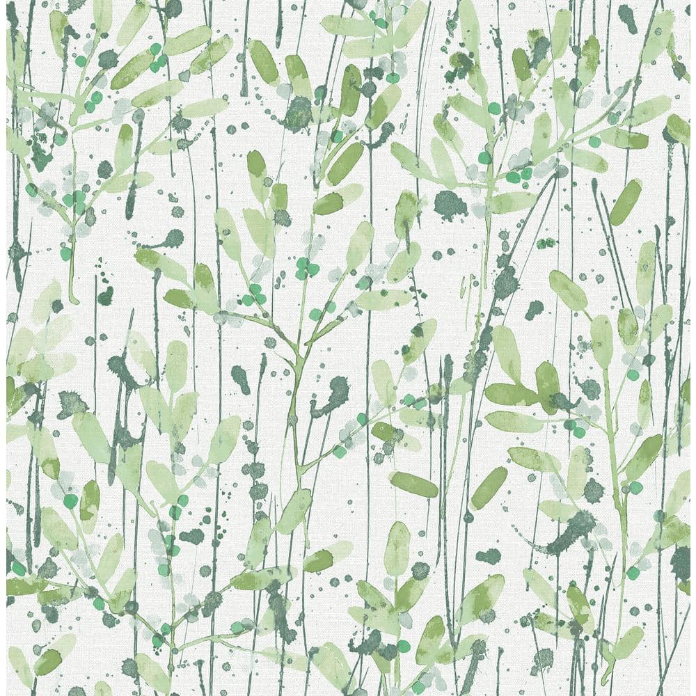 SCOTT LIVING Leandra Green Floral Trail Wallpaper Sample 2975-26241SAM -  The Home Depot