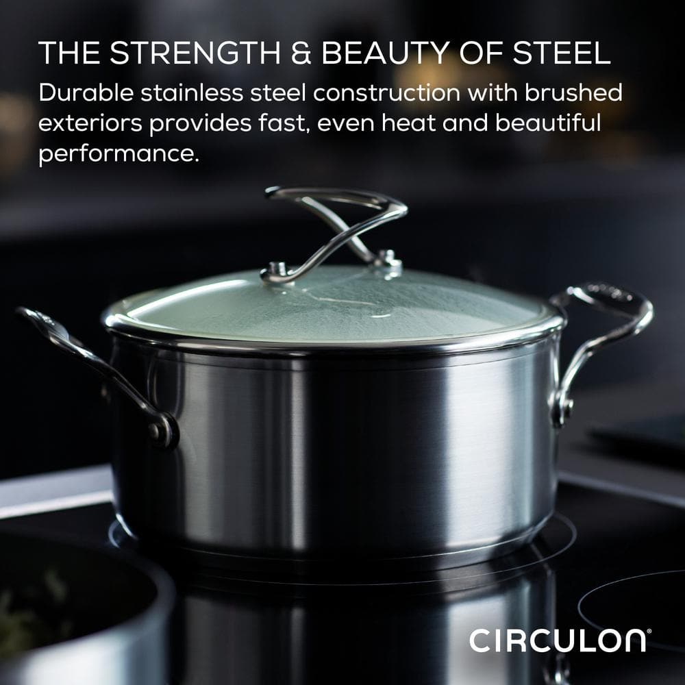 Circulon 11-Piece Stainless Steel Induction Cookware Set with Nonstick Technology