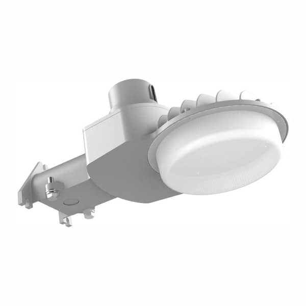 Commercial Electric 450-W Equivalent Integrated LED Gray Dusk to Dawn Outdoor Area Light, 7000 Lumens