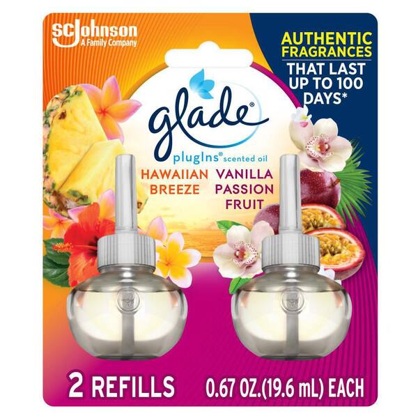 Glade 1.34 oz. Hawaiian Breeze and Vanilla Passion Fruit Plugins ...