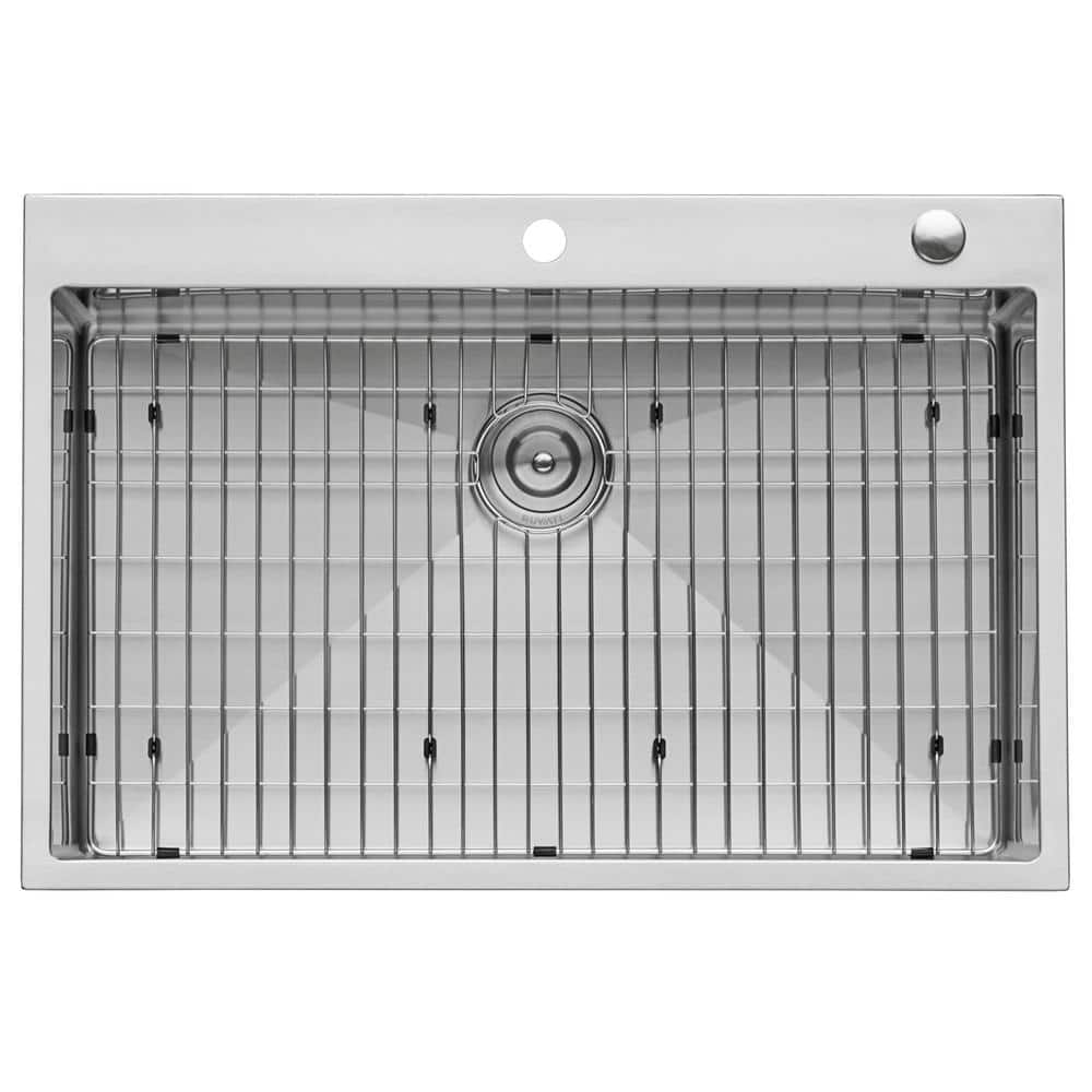 Ruvati 33" x 22" Stainless Steel Topmount Kitchen Sink with Satin Finish