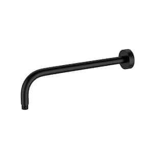 16 in. L-Shape Shower Arm Extension in Black for Rainfall Shower Head (1-Pack)