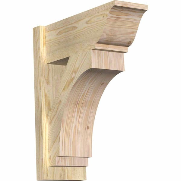 Ekena Millwork 8 in. x 24 in. x 20 in. Douglas Fir Imperial Traditional Rough Sawn Outlooker