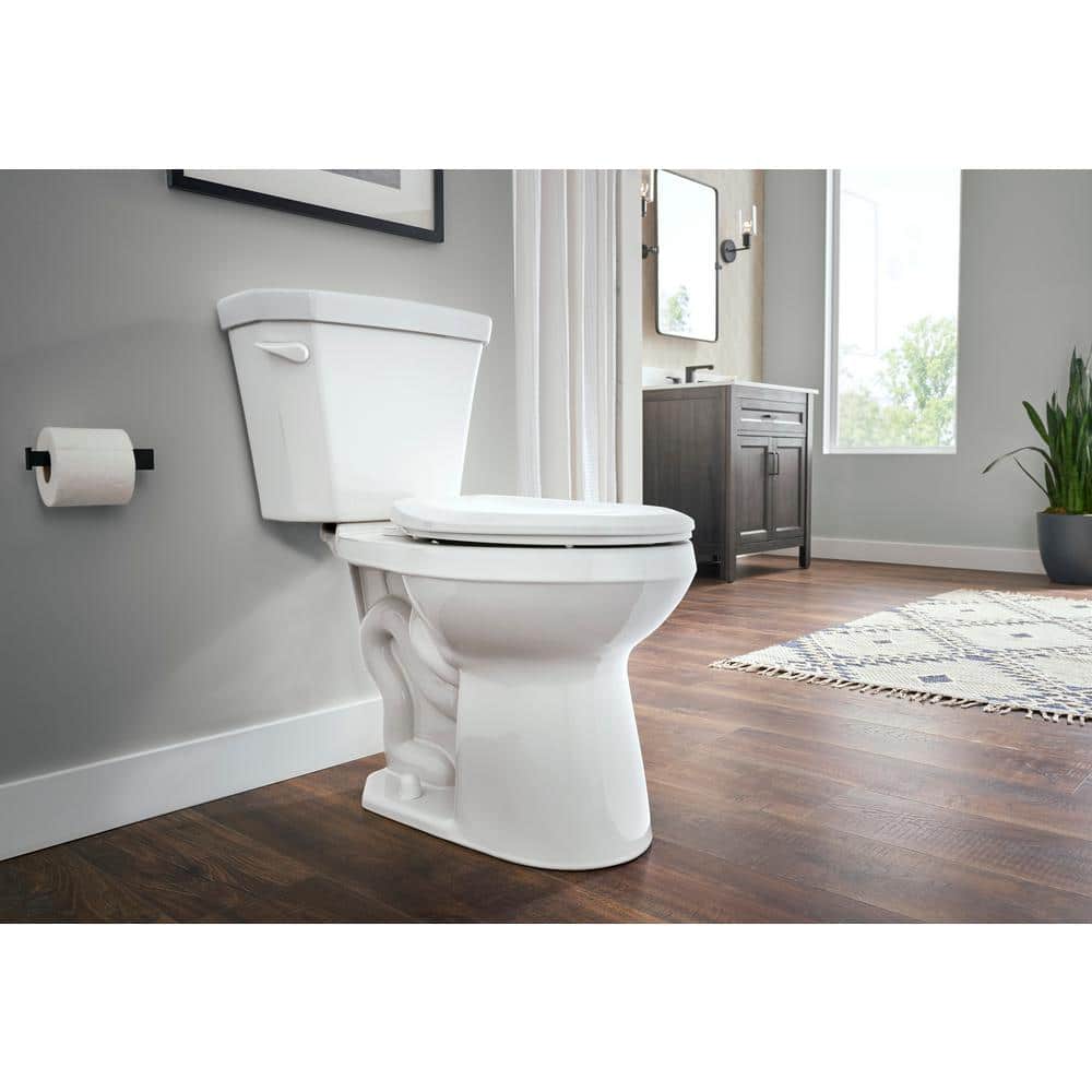 White High Efficiency Two Piece Elongated Toilet
