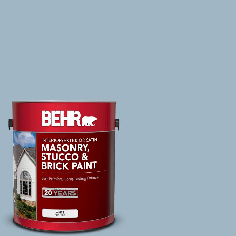 1 gal. #MS-73 Aegean Sky Satin Interior/Exterior Masonry, Stucco and Brick 