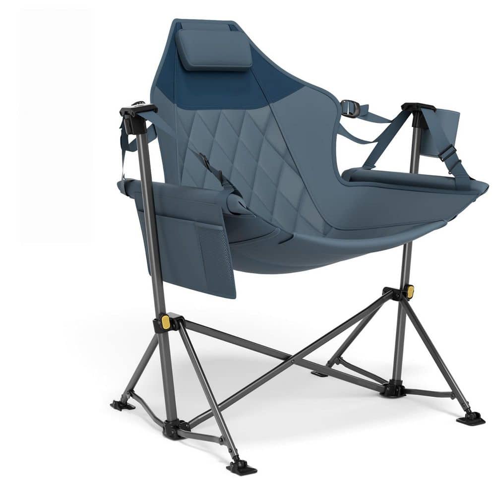 Portable Oversized Swinging Camp Chairs Foldable Chair for Camping, Beach and Patio, 300 lbs. Load, Blue price history on PriceWatchPro