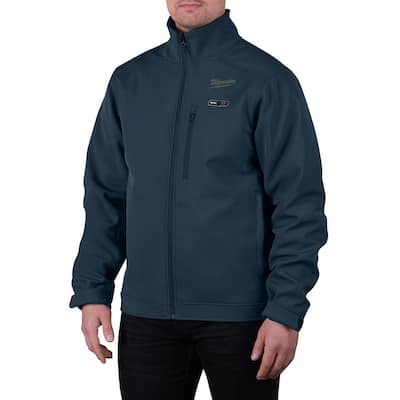 Men's X-Large M12 12V Lithium-Ion Cordless TOUGHSHELL Navy Blue Heated Jacket with (1) 3.0 Ah Battery and Charger