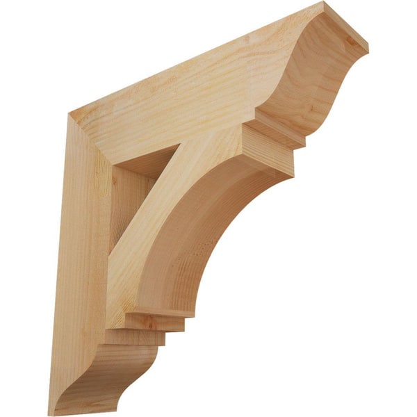Ekena Millwork 6 in. x 24 in. x 24 in. Douglas Fir Imperial Traditional Rough Sawn Bracket