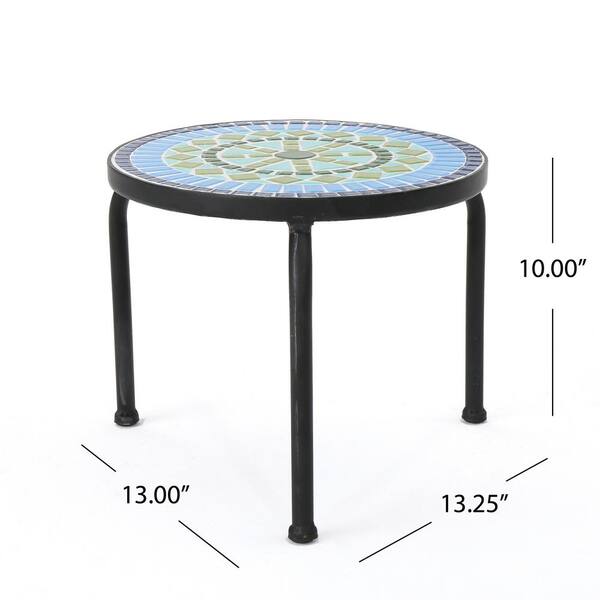Noble House Iris Black Stone Outdoor, Pier 1 Outdoor Side Tables