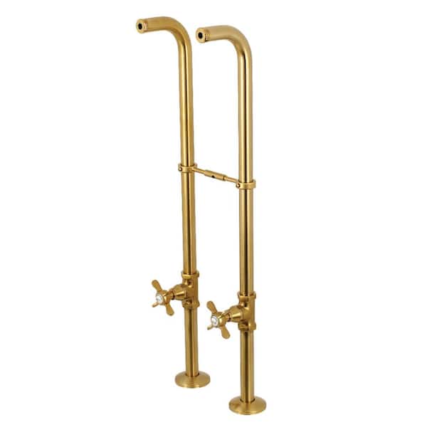 3/4 in. Freestanding Supply for Claw Foot Tubs, Brushed Brass