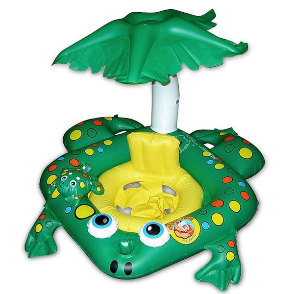 Poolmaster Frog Baby Seat Swimming Pool Float Rider with Top