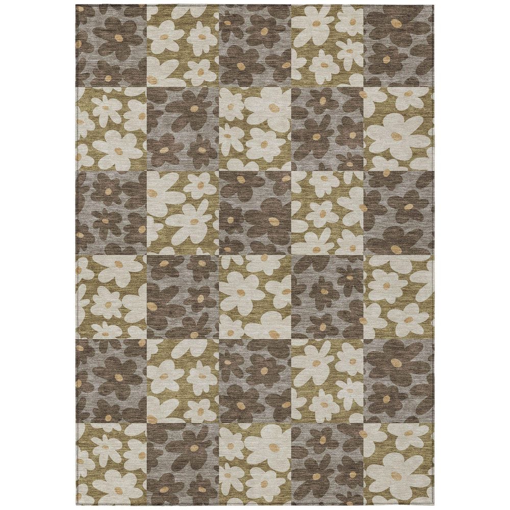 Chantille Machine Washable Indoor/Outdoor Abstract ACN2476 Chocolate 5 ft. x 7 ft. 6 in. Area Rug price history on PriceWatchPro