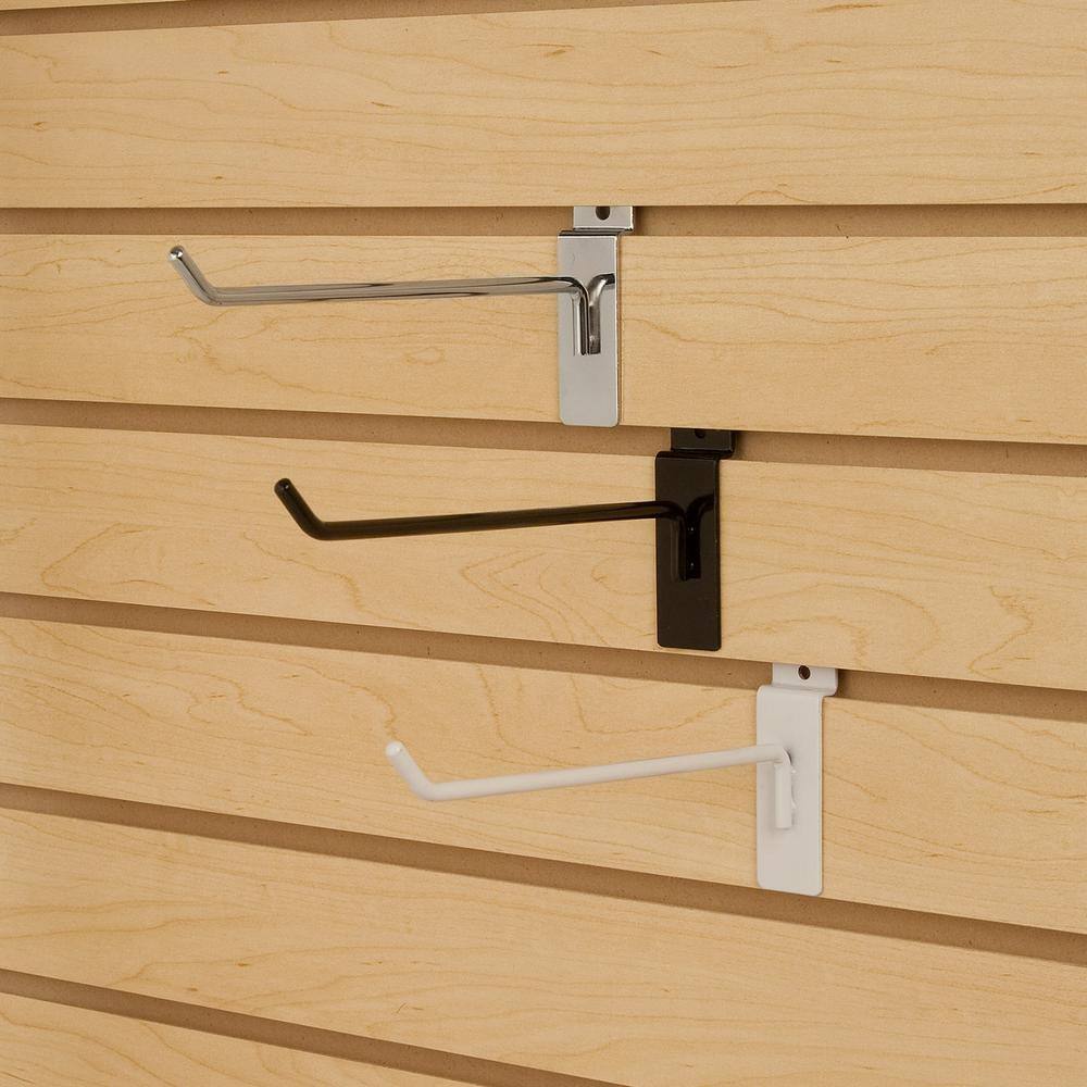 12-Inch Satin Nickel Metal Slatwall Hook