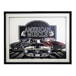 'American Muscle ' - 3D Collage, 40"Wx30"H Wall Art, Framed