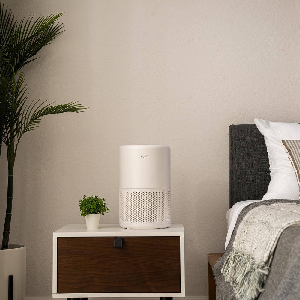 White Smart Table-Top Tower Air Purifier with HEPA Filter
