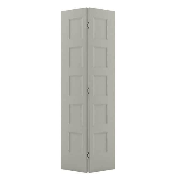 JELD-WEN 30 in. x 80 in. Conmore French Vanilla Paint Smooth Hollow Core Molded Composite Interior Closet Bi-Fold Door